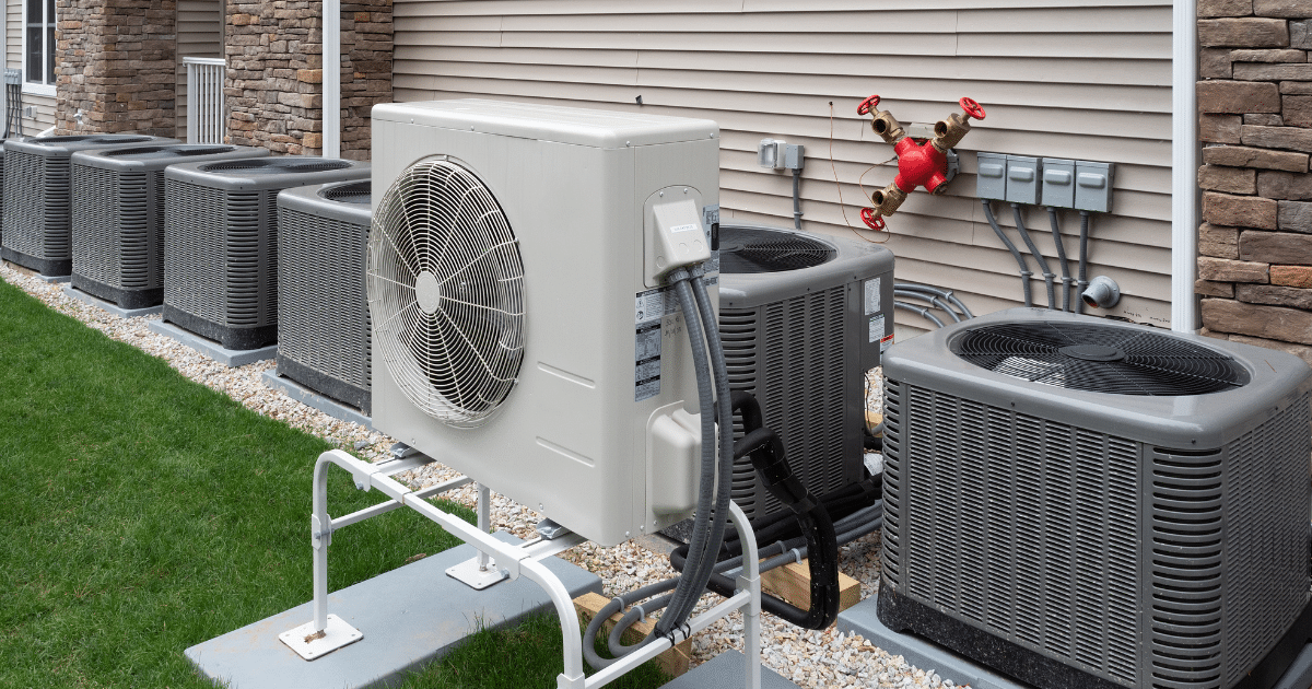 heat pump getting maintenance