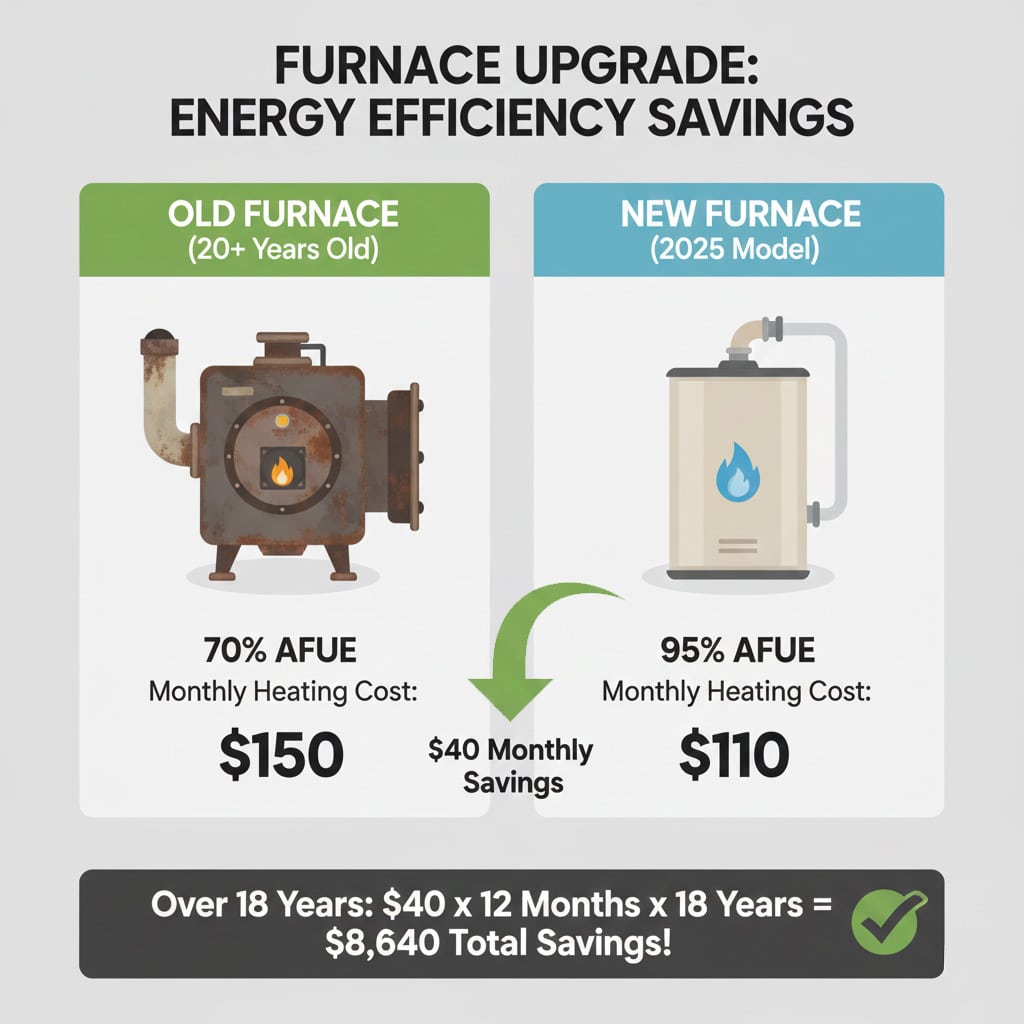 furnace upgrade energy efficiency infographic