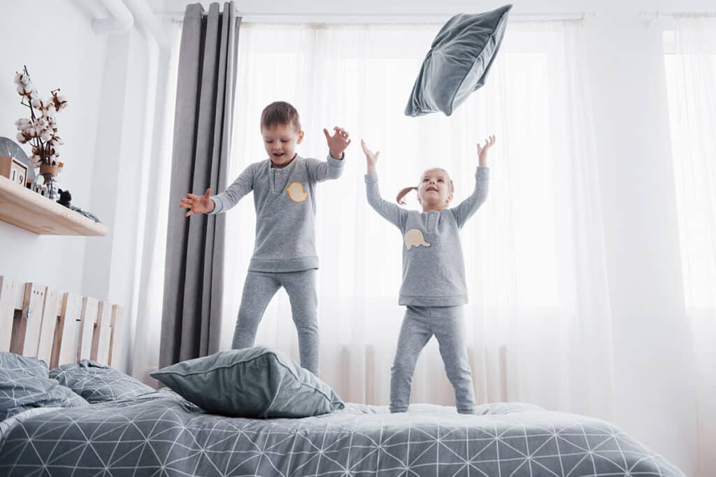 kids happy with a warm room